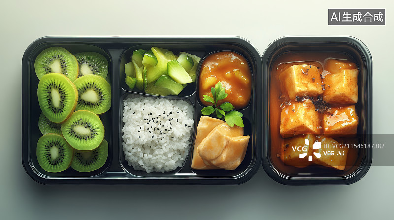 【AI数字艺术】盒饭，便当图片素材