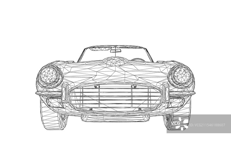 豪华敞篷车成人涂色页图片素材