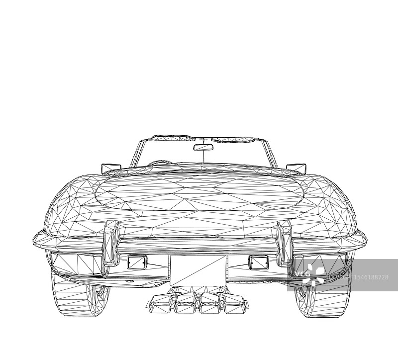 豪华敞篷车成人涂色页图片素材