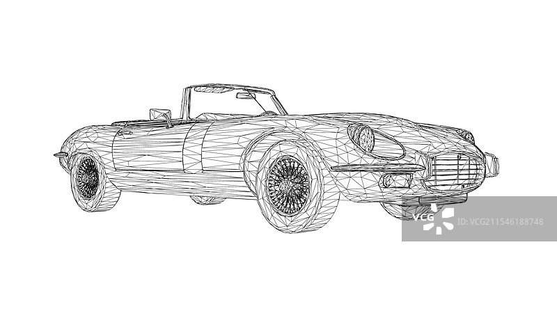 豪华敞篷车成人涂色页图片素材