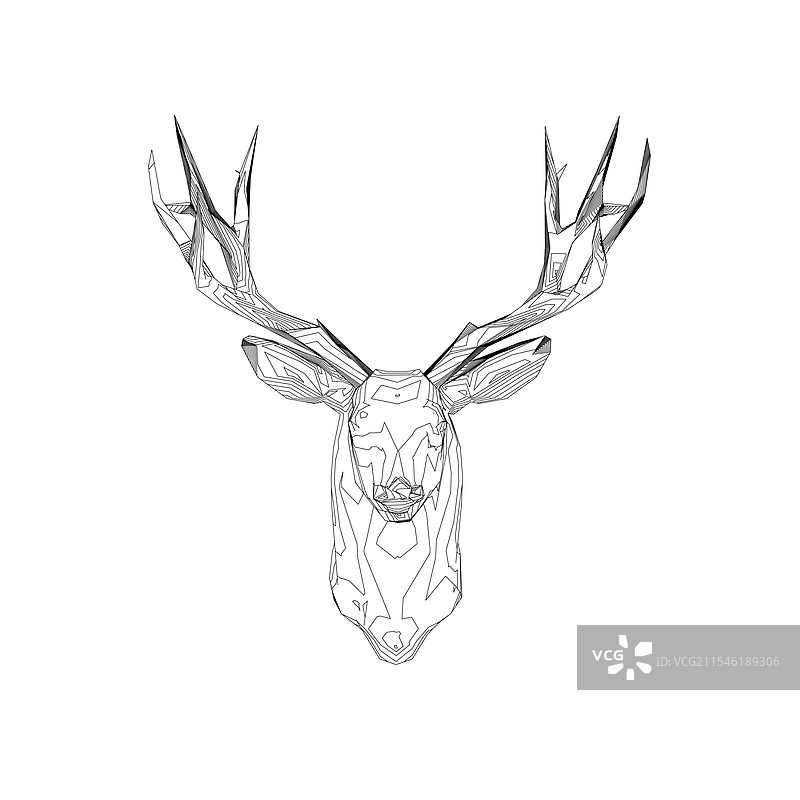 鹿头轮廓图片素材