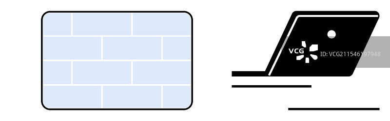 创新笔记本旁边的障碍墙图片素材