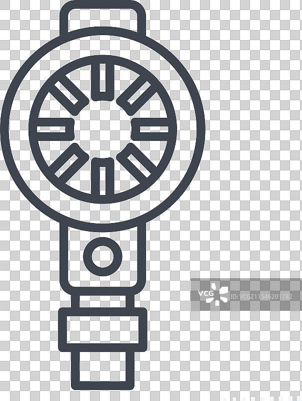 与潜水相关的舍伍德仪表图标线条图片素材