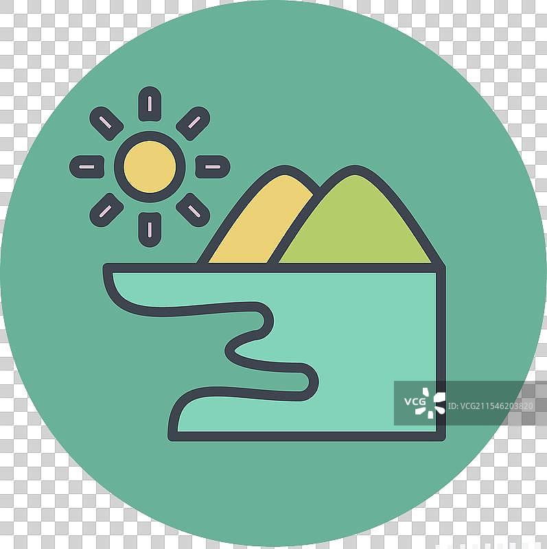 与潜水相关的海洋图标，颜色搭配图片素材