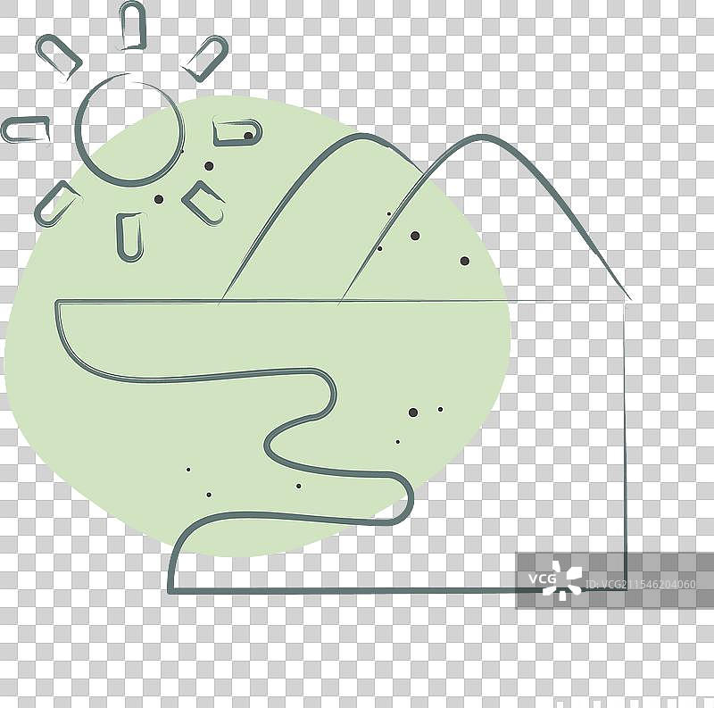 与潜水相关的海洋图标彩色斑点图片素材