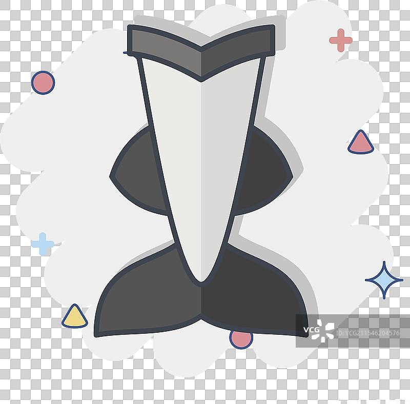 与潜水相关的美人鱼图标和潜水符号图片素材