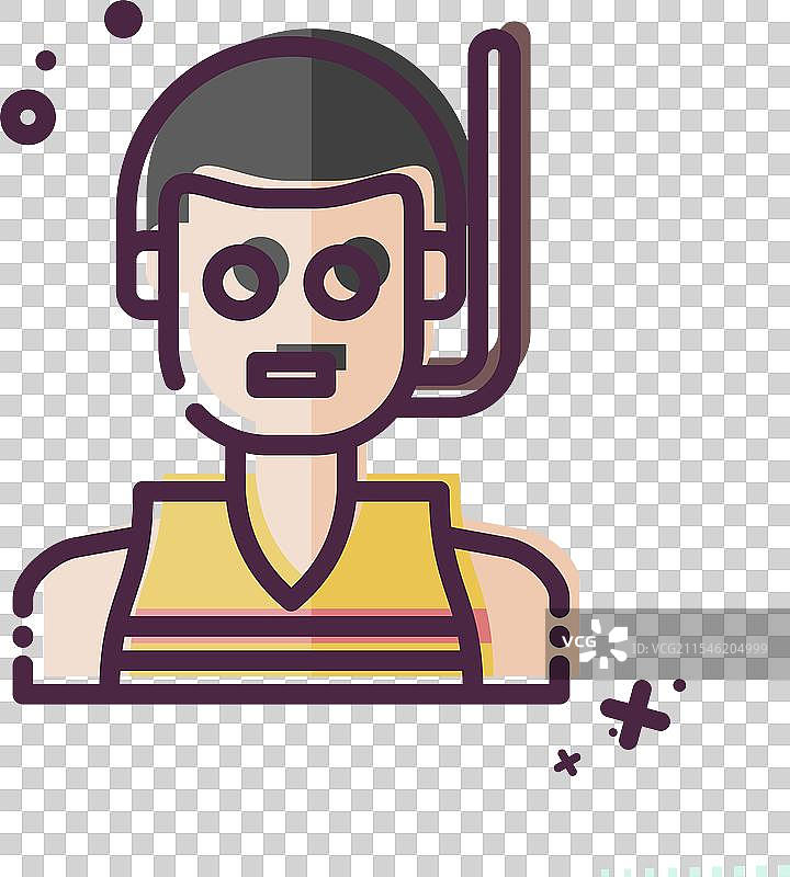 与潜水相关的救生衣图标图片素材