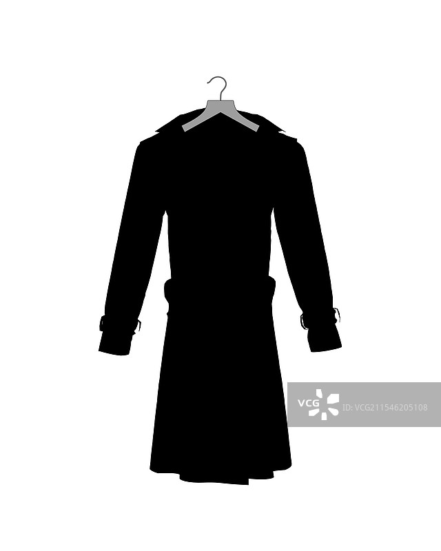 浴袍悬挂在衣架上的剪影图片素材