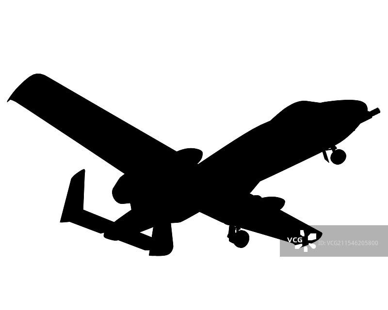 战斗机轮廓的下视图图片素材