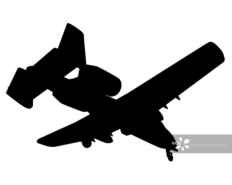 战斗机轮廓的下视图图片素材