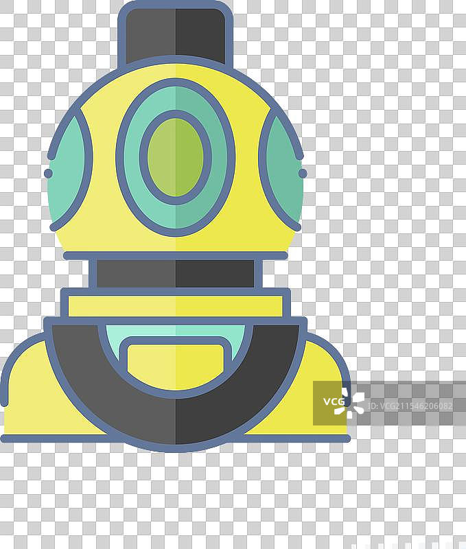 与潜水相关的潜水头盔图标图片素材