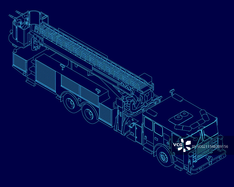 消防车轮廓图片素材