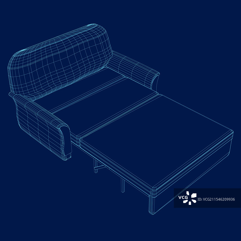 家具沙发或床的轮廓概念图片素材