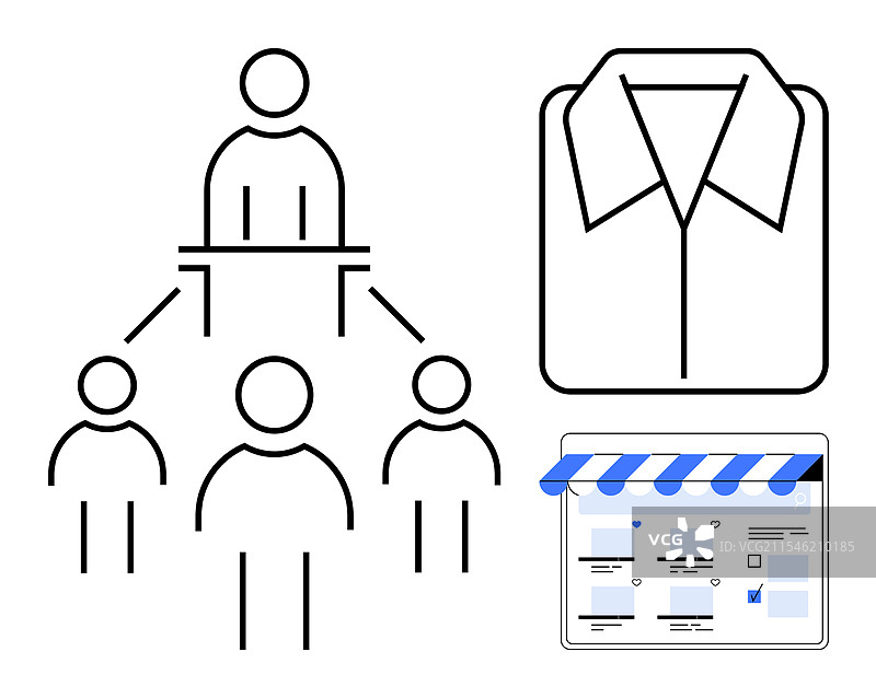 服装行业的企业层级结构图片素材