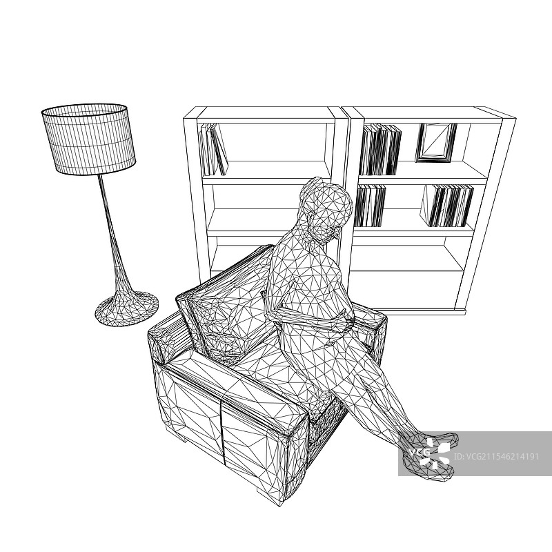 坐在椅子上的孕妇轮廓图片素材