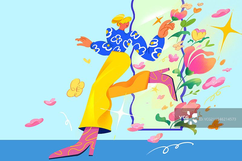 一路生花图片素材