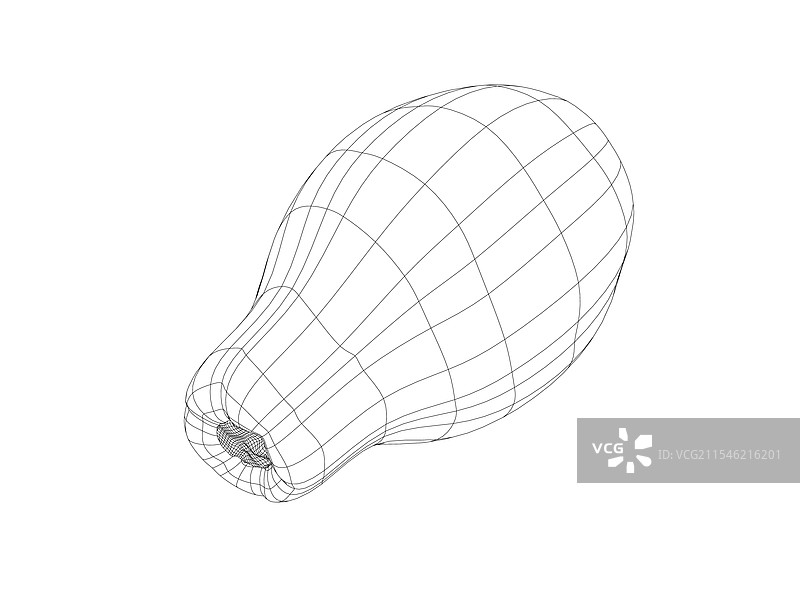 木瓜水果线框图标单色绘制图片素材