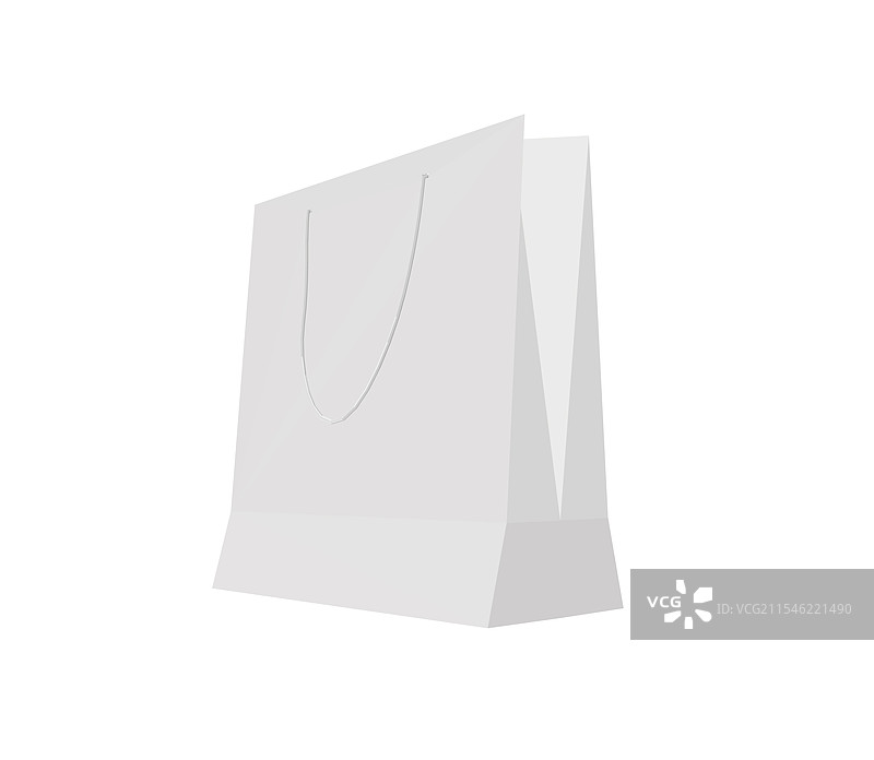 多边形灰色购物袋用于品牌推广和图片素材