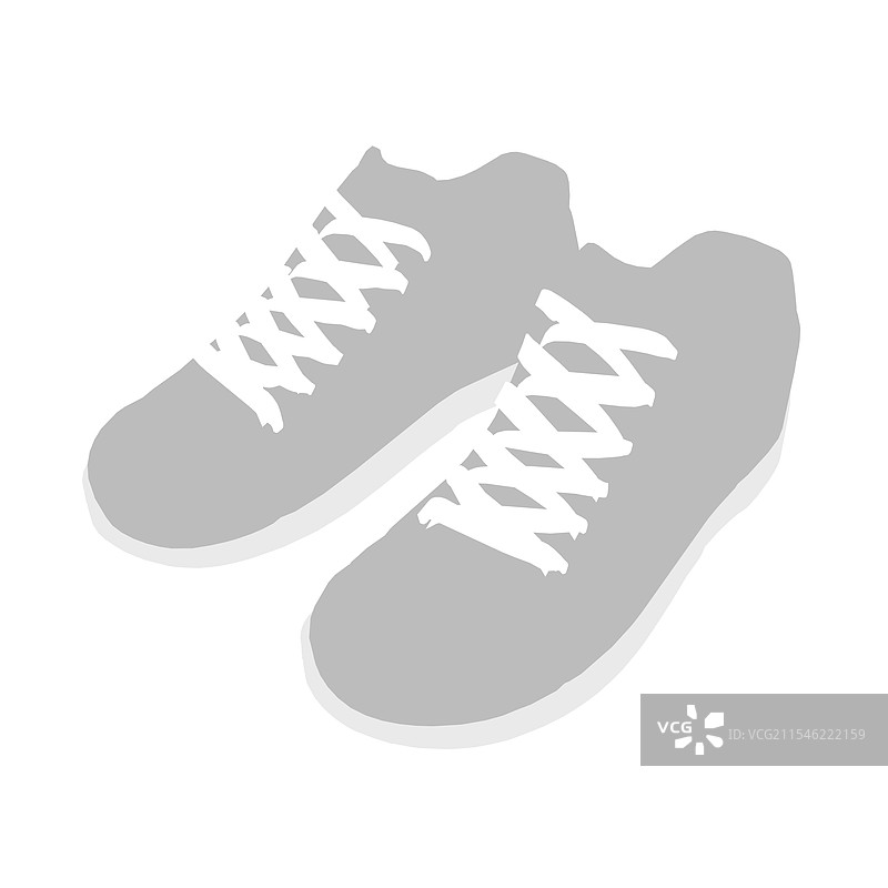 时尚鞋子孤立在白色背景上图片素材