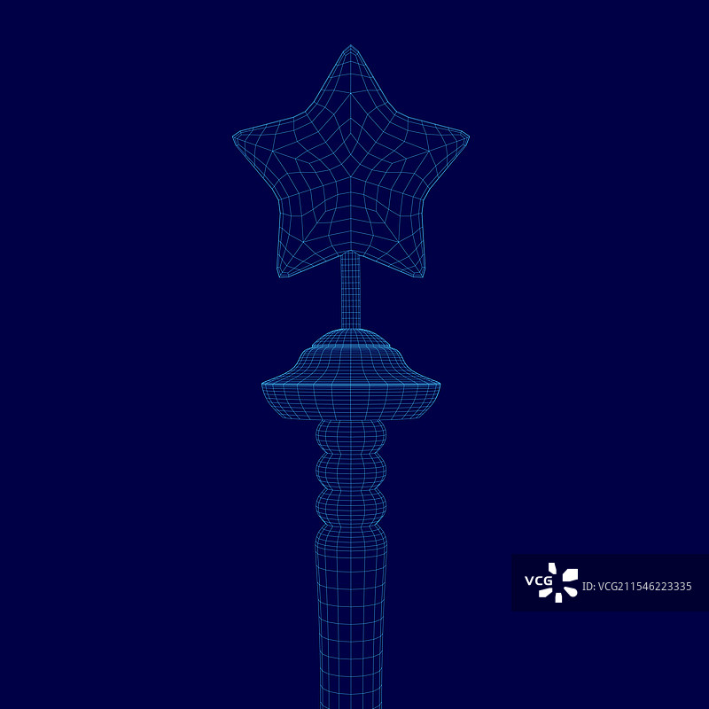 魔法棒线框图，带星星的魔法棒图片素材