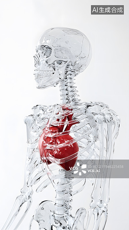 【AI数字艺术】肺部疾病概念插图图片素材