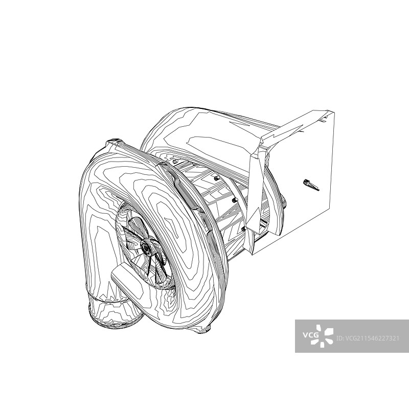 蒸汽涡轮转子在汽车涡轮中的运作图片素材