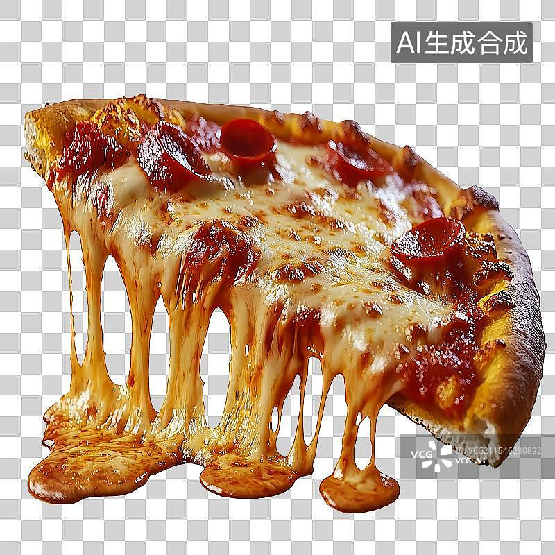 【AI数字艺术】免抠|美味的融化起司披萨图片素材