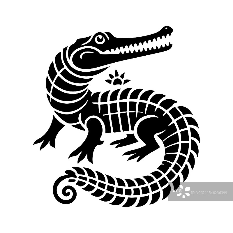 适合数字艺术的鳄鱼嘴鳄轮廓包图片素材