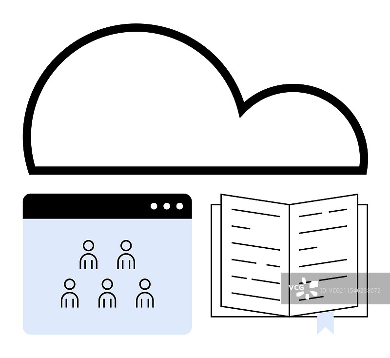 云技术连接数字协作图片素材