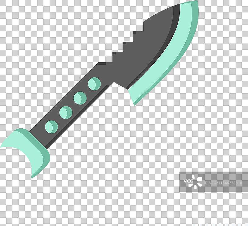 与潜水相关的扁平化沙漠鱼叉图标图片素材