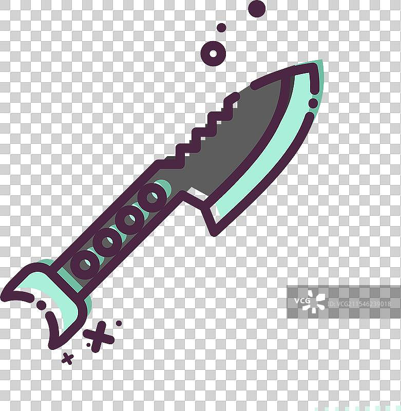 与潜水相关的沙漠鱼叉图标图片素材