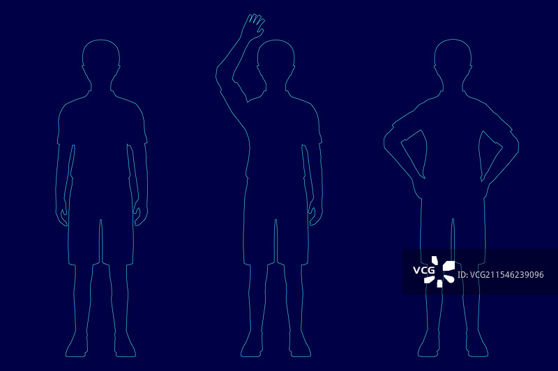 三个人的剪影站在一个地方图片素材