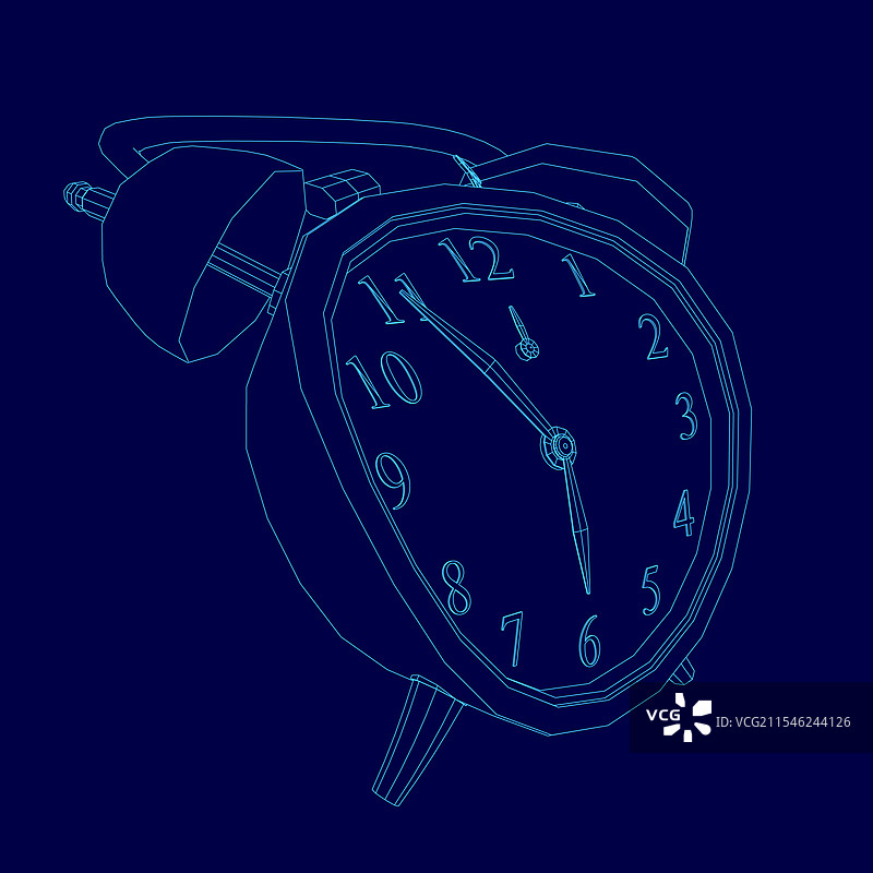 时钟的指针指向11和6图片素材