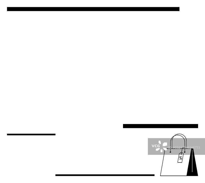 极简风格的购物袋设计，带有价格标签图片素材