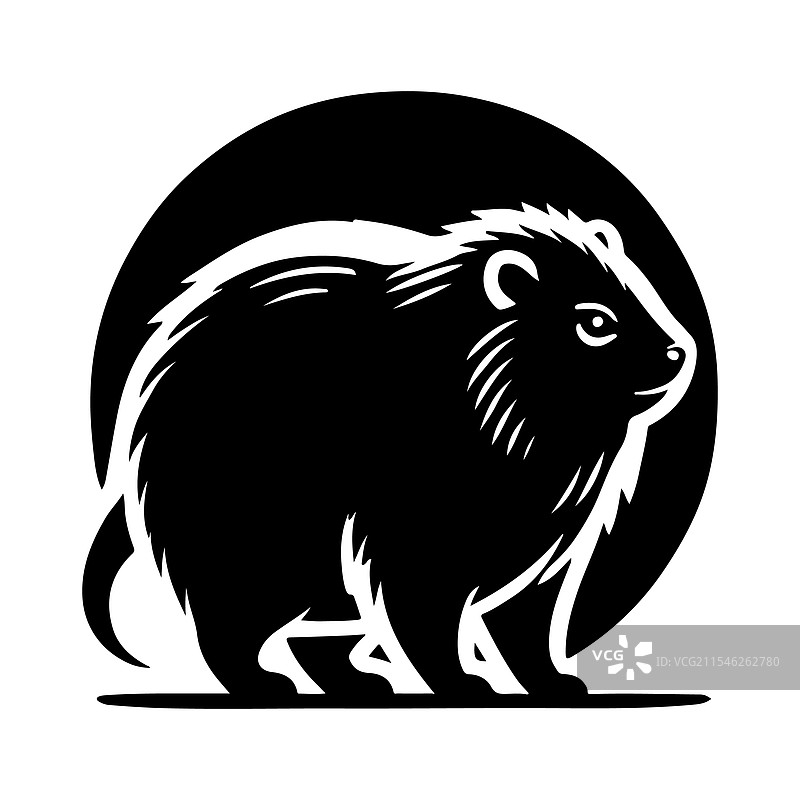 多用途岩羚羊剪影适合海报使用图片素材