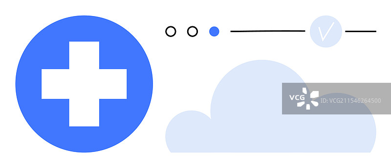 医疗云服务概念与加载中图片素材