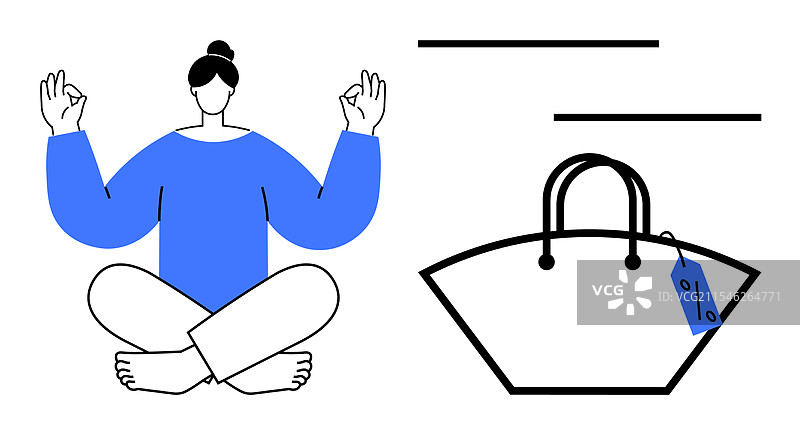 盘腿坐着冥想的人旁边图片素材