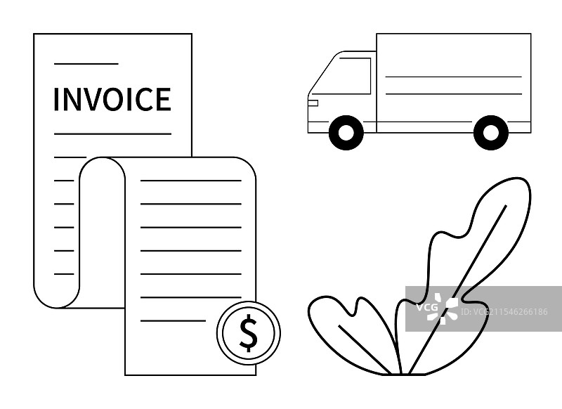 物流和发票管理的表现方式图片素材