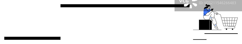 女人坐在长椅上使用智能手机图片素材