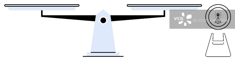 带有刻度盘的平衡秤用于精确测量图片素材