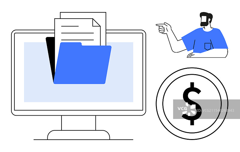 数字文件管理与财务图片素材