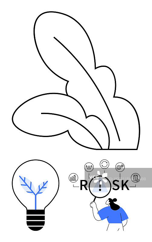 可持续增长、创新与风险图片素材