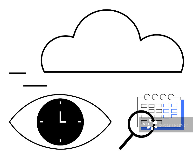 云计算与时间管理调度图片素材