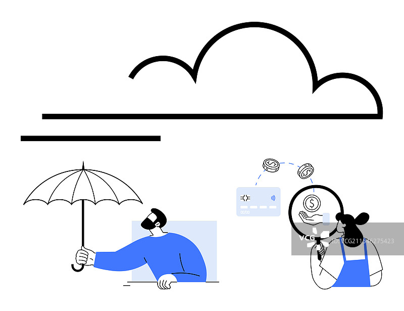 通过数字化实现保护和财务安全图片素材