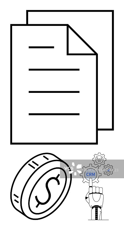数字文档自动化工具与金融图片素材