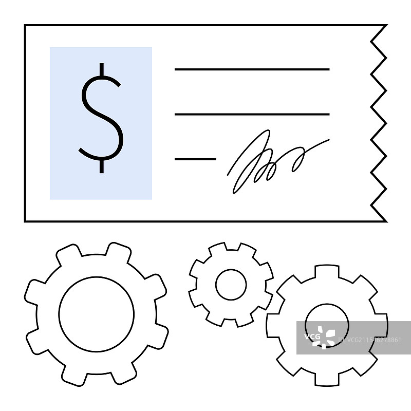 带签名的财务交易收据图片素材