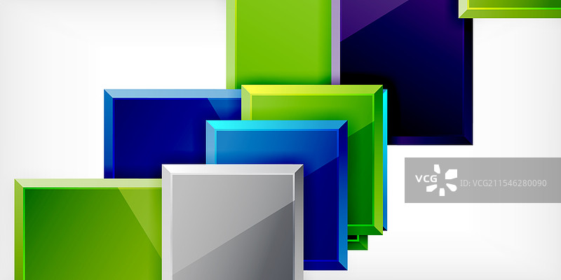 玻璃玩具风格的方形抽象设计图片素材