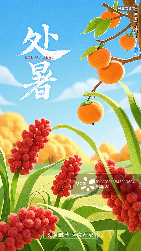 【AI数字艺术】二十四节气之处暑图片素材