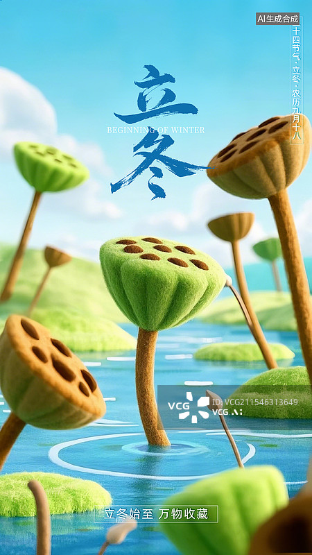 【AI数字艺术】二十四节气之立冬图片素材