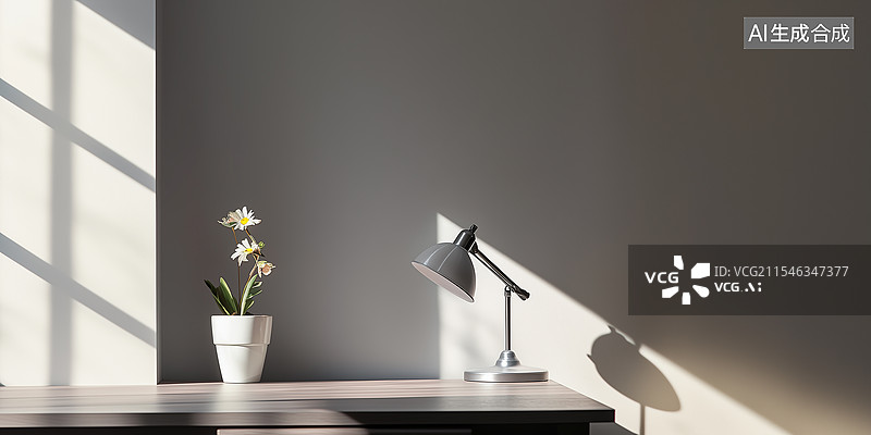 【AI数字艺术】简约室内台灯展示图片素材